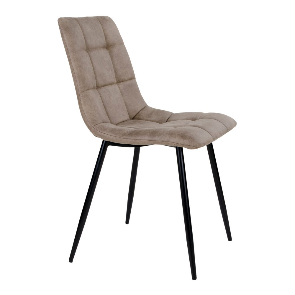 House Nordic ApS - Middelfart Eetkamerstoel Microvezel Lichtbruin - Deco Delights Eetkamerstoel