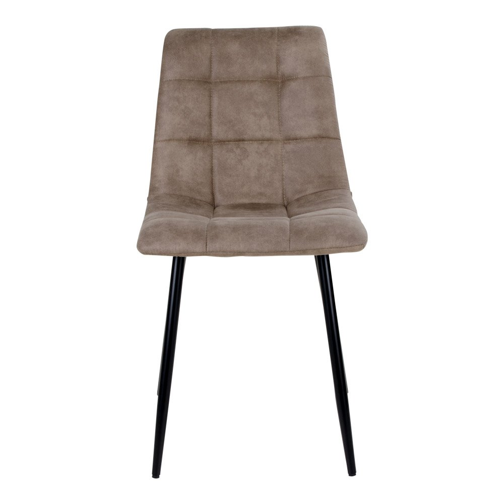House Nordic ApS - Middelfart Eetkamerstoel Microvezel Lichtbruin - Deco Delights Eetkamerstoel