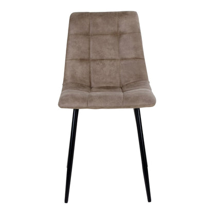 House Nordic ApS - Middelfart Eetkamerstoel Microvezel Lichtbruin - Deco Delights Eetkamerstoel