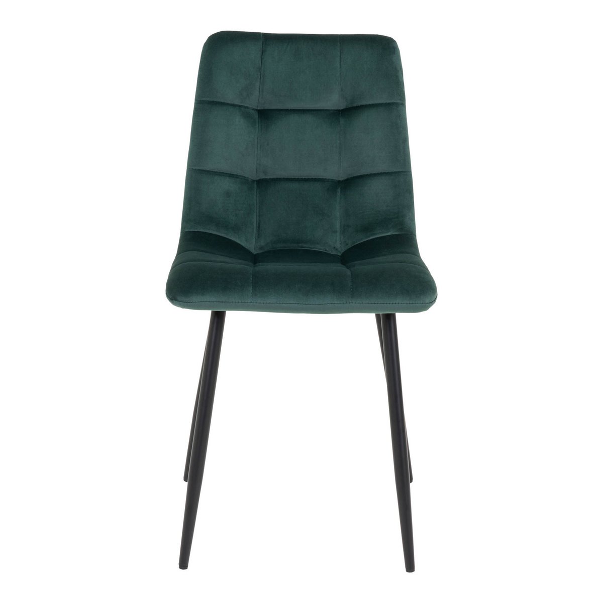 House Nordic ApS - Middelfart Eetkamerstoel - Polyester Fluweel, Staal, Donkergroen - Set van 2 - Deco Delights