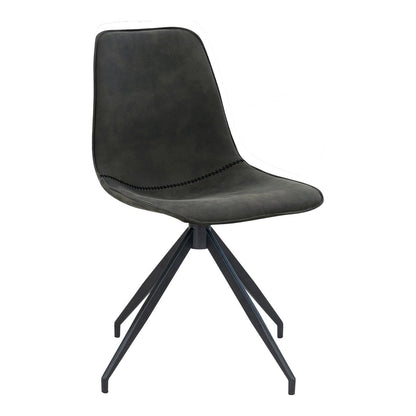 House Nordic ApS - Monaco Eetkamerstoel - Grijs, Microvezel/Staal, 56x48x86 cm - Set van 2 - Deco Delights