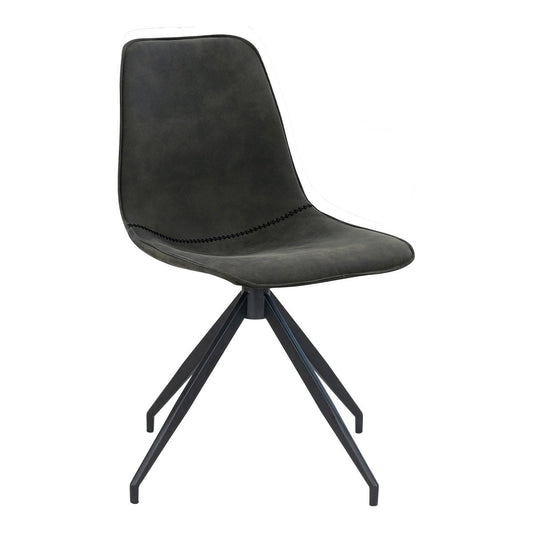 House Nordic ApS - Monaco Eetkamerstoel - Grijs, Microvezel/Staal, 56x48x86 cm - Set van 2 - Deco Delights