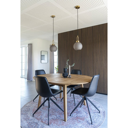House Nordic ApS - Monaco Eetkamerstoel - Zwart, PU/Staal, 56x48x86 cm - Set van 2 - Deco Delights