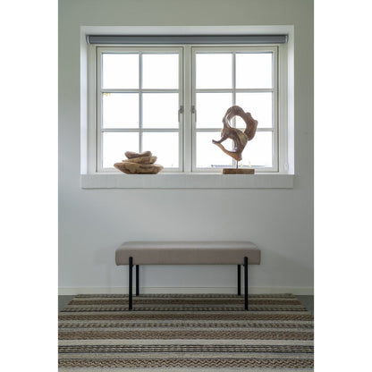 House Nordic ApS - Morena Vloerkleed - Jute, Wol, Katoen, Natuur/Grijs - 160x230 cm - Deco Delights