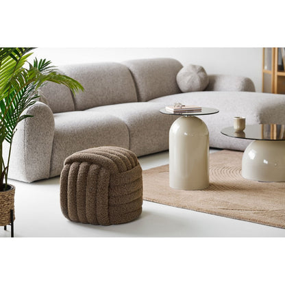 House Nordic ApS - Napier Poef, bruin, 48x48x43 cm, HN1294 - Deco Delights