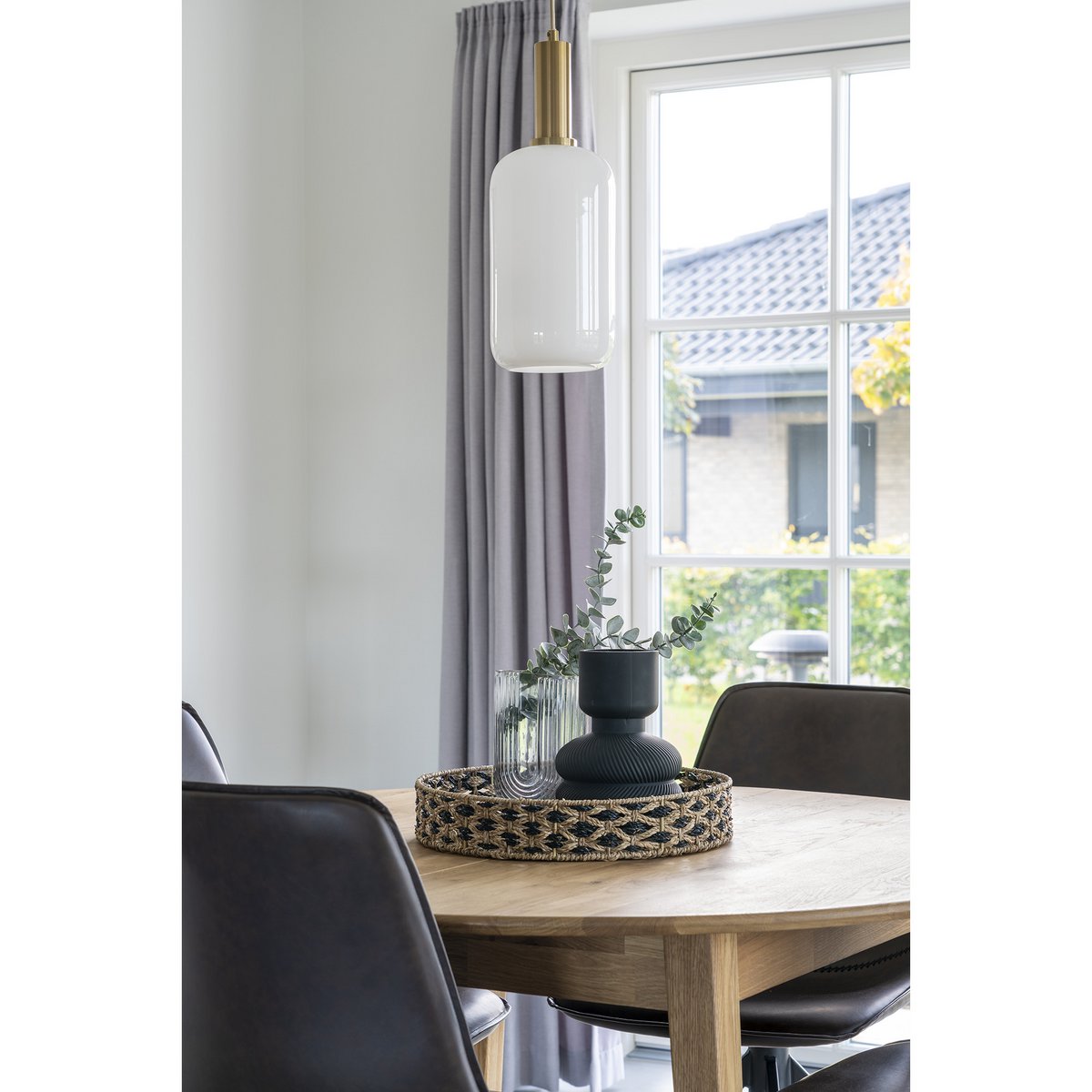 House Nordic ApS - Nerja Dienblad Zwart/Naturel - Deco Delights
