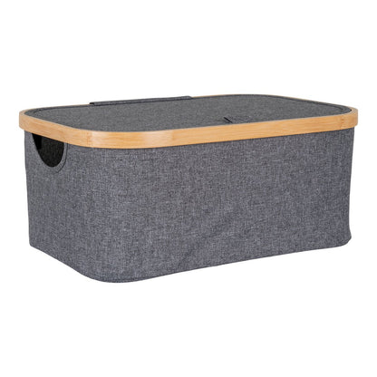 House Nordic ApS - Noto Mand - Donkergrijs, Bamboe/Polyester, 38x26x16 cm - Deco Delights
