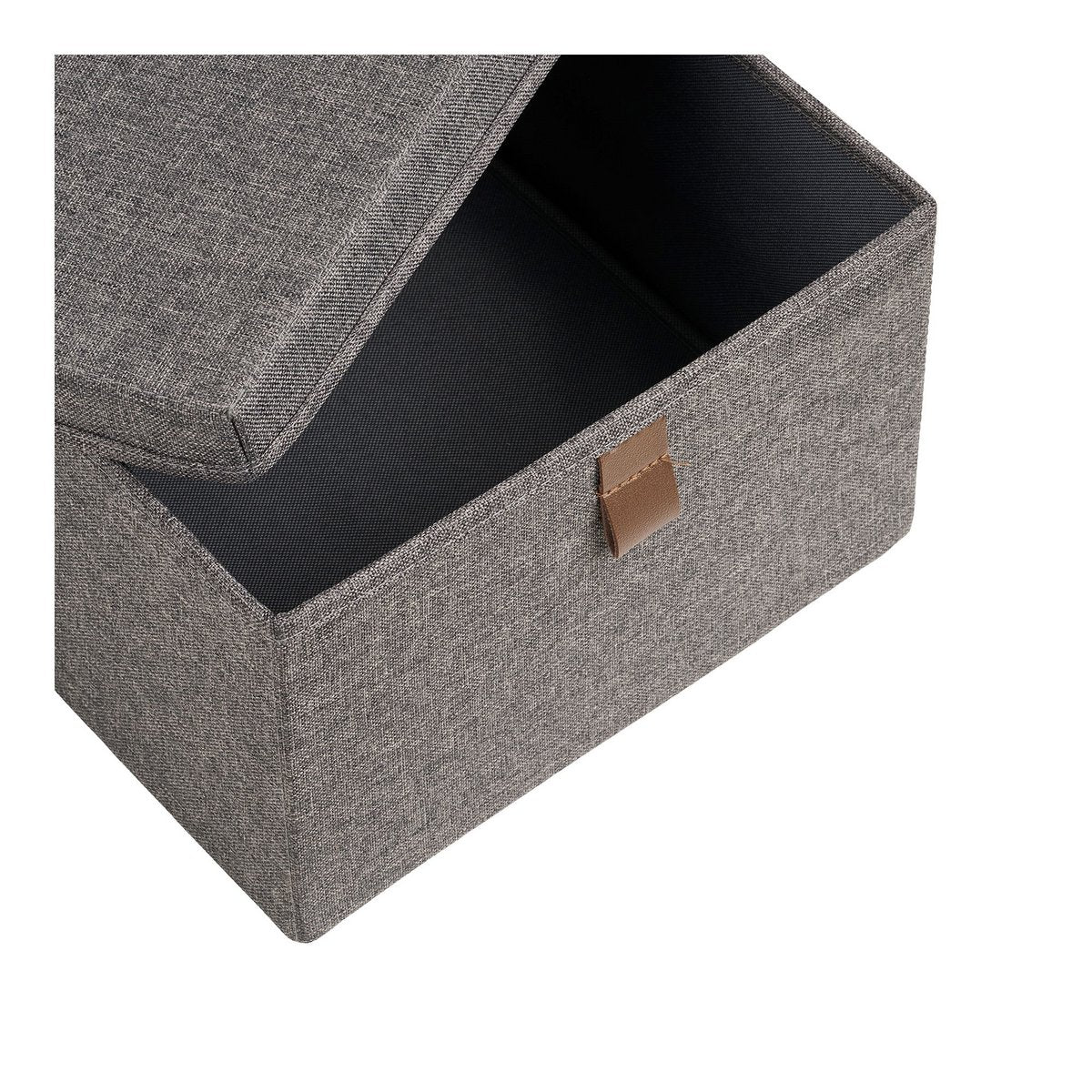 House Nordic ApS - Noto Opbergdozen, textiel, donkergrijs, set van 3 - Deco Delights