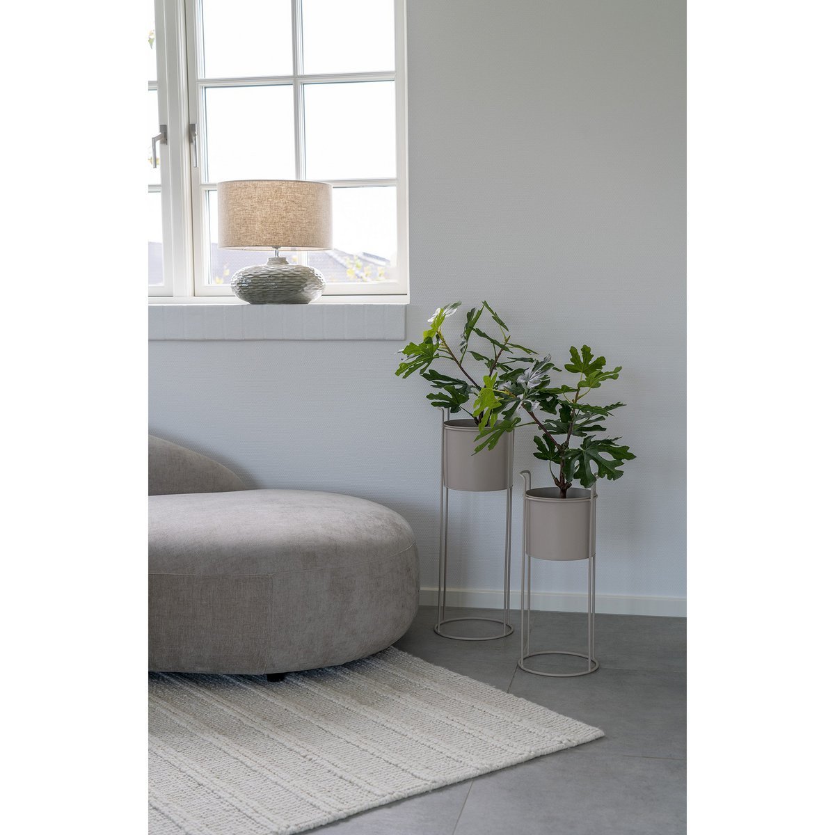 House Nordic ApS - Oldham Tafellamp - Oldham Tafellamp, groen keramiek met lampenkap - Deco Delights