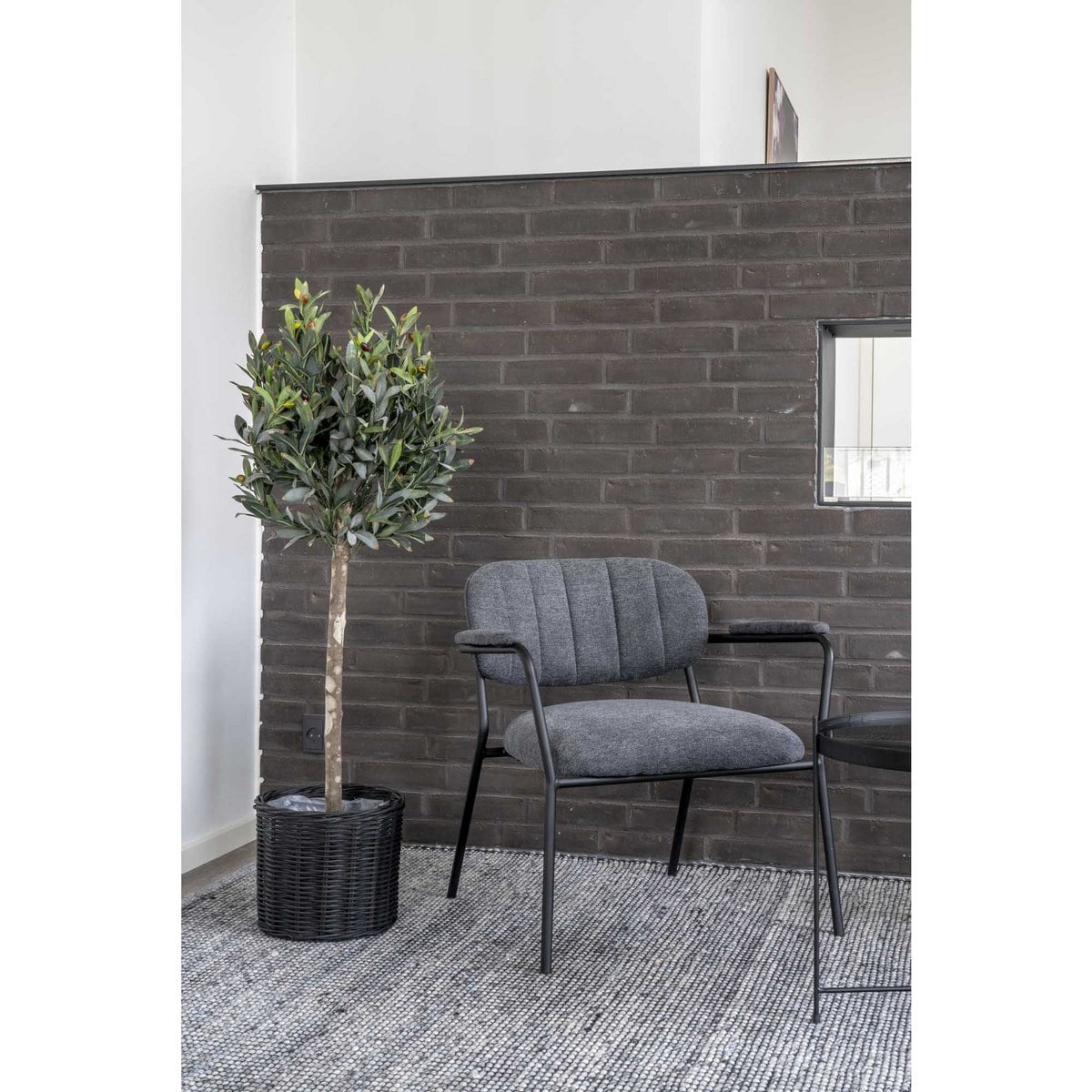 House Nordic ApS - Olijfboom - Groen, PE kunststof/polyester, 43x47x120 cm - Deco Delights