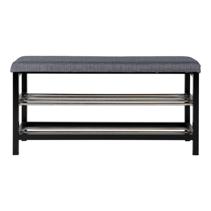 House Nordic ApS - Padova Bank - Populier, Staal, Polyester, Grijs - 100x34x50 cm - Deco Delights