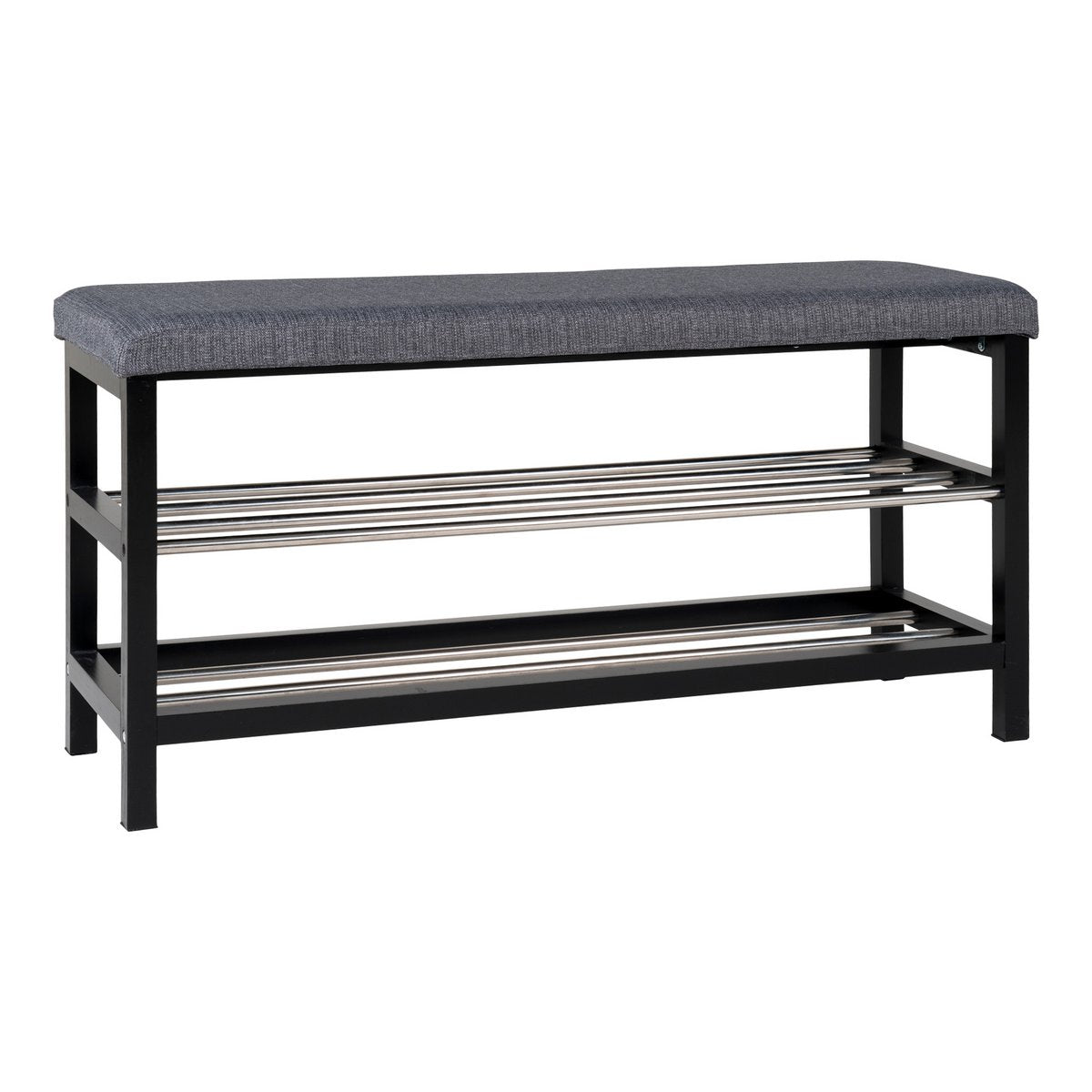 House Nordic ApS - Padova Bank - Populier, Staal, Polyester, Grijs - 100x34x50 cm - Deco Delights