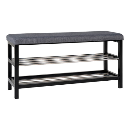House Nordic ApS - Padova Bank - Populier, Staal, Polyester, Grijs - 100x34x50 cm - Deco Delights