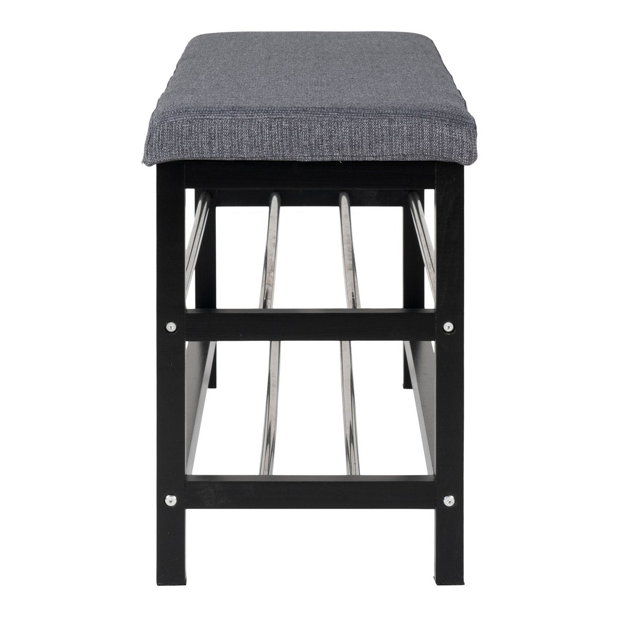 House Nordic ApS - Padova Bank - Populier, Staal, Polyester, Grijs - 100x34x50 cm - Deco Delights