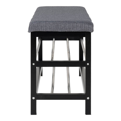 House Nordic ApS - Padova Bank - Populier, Staal, Polyester, Grijs - 100x34x50 cm - Deco Delights
