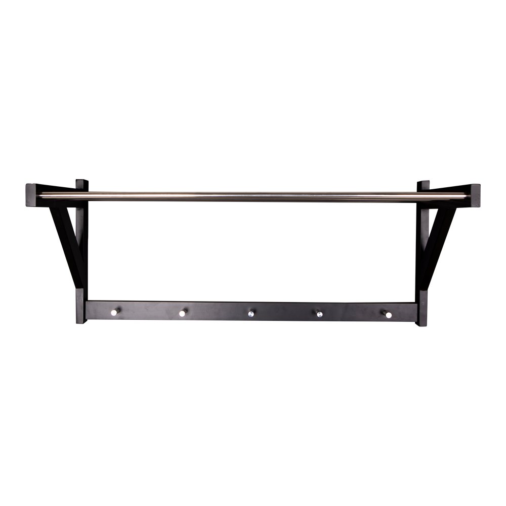 House Nordic ApS - Padova hoedenplank - Zwart, Populier/Staal, 78x32x34 cm - Deco Delights