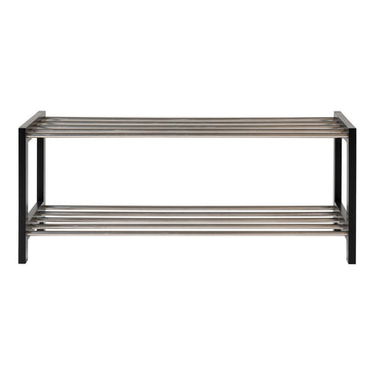 House Nordic ApS - Padova Schoenenrek - Zwart, Populier/Staal, 78x34x32 cm - Deco Delights