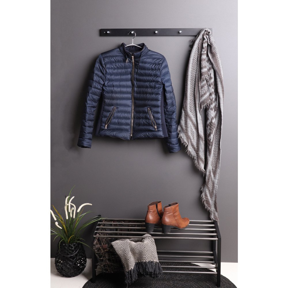 House Nordic ApS - Padova Schoenenrek - Zwart, Populier/Staal, 78x34x32 cm - Deco Delights