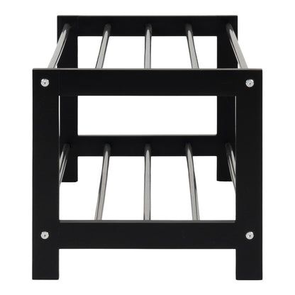 House Nordic ApS - Padova Schoenenrek - Zwart, Populier/Staal, 78x34x32 cm - Deco Delights