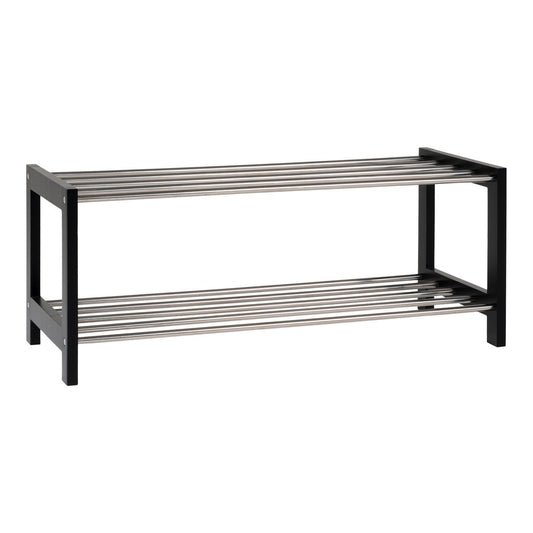House Nordic ApS - Padova Schoenenrek - Zwart, Populier/Staal, 78x34x32 cm - Deco Delights