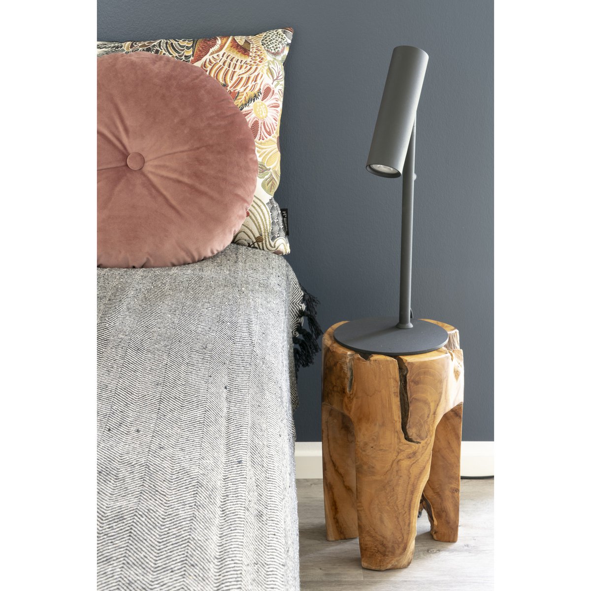 House Nordic ApS - Paris Tafellamp - Zwart, Staal, 20 cm - Deco Delights