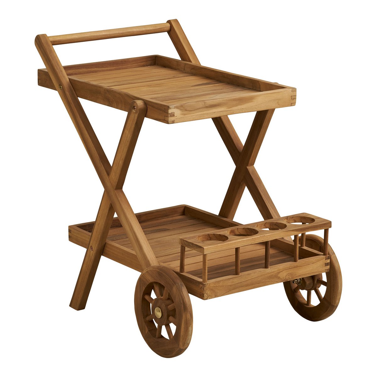 House Nordic ApS - Pasaku Theewagen, teak, naturel, 86x50x81 cm - Deco Delights
