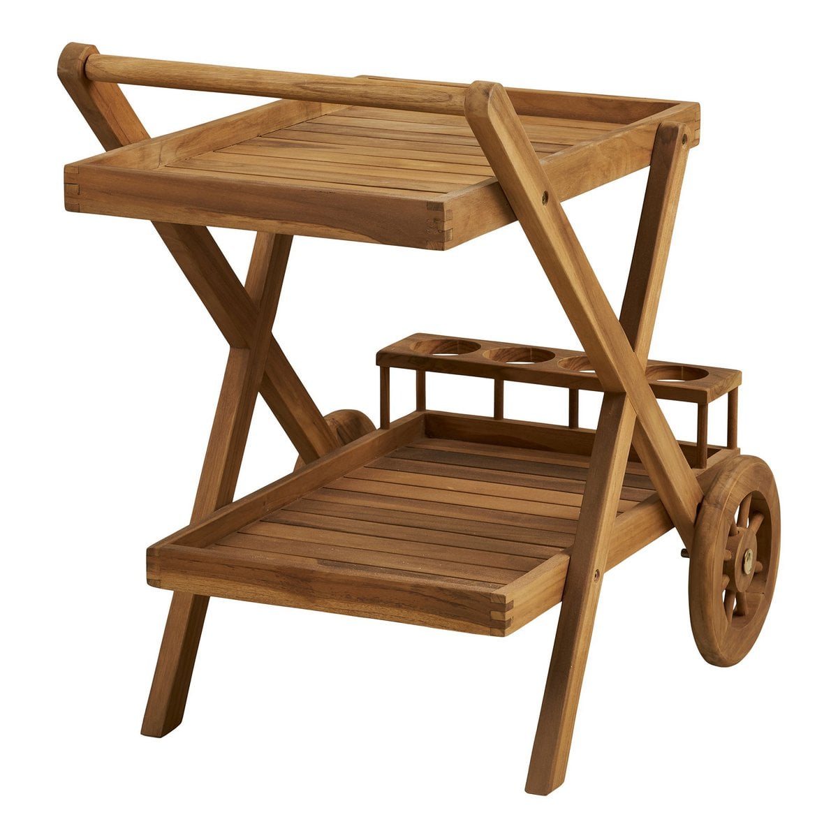 House Nordic ApS - Pasaku Theewagen, teak, naturel, 86x50x81 cm - Deco Delights