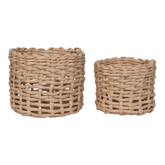 House Nordic ApS - Penela Basket - Mand, papier, lichtbruin, set van 2 - Deco Delights