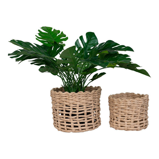 House Nordic ApS - Penela Basket - Mand, papier, lichtbruin, set van 2 - Deco Delights