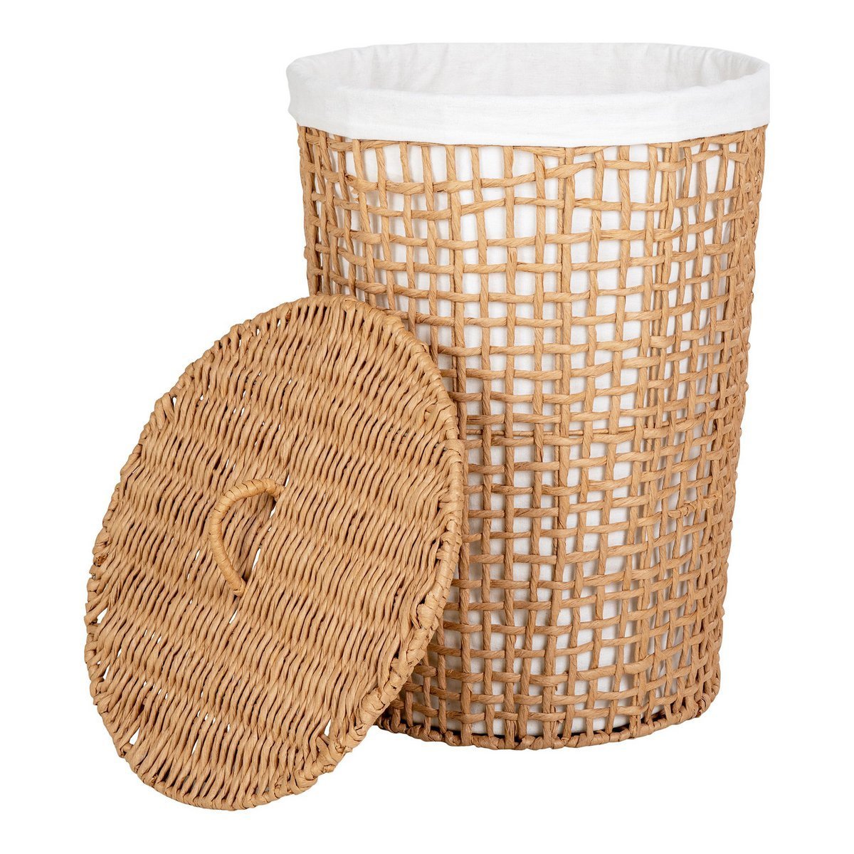 House Nordic ApS - Pomal Wasmand - Wasmand, papier, lichtbruin/wit, ø42x56 cm - Deco Delights
