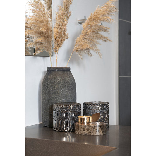 House Nordic ApS - Potten - Gerookt, Glas, Ø9x8,5 cm - Set van 2 - Deco Delights