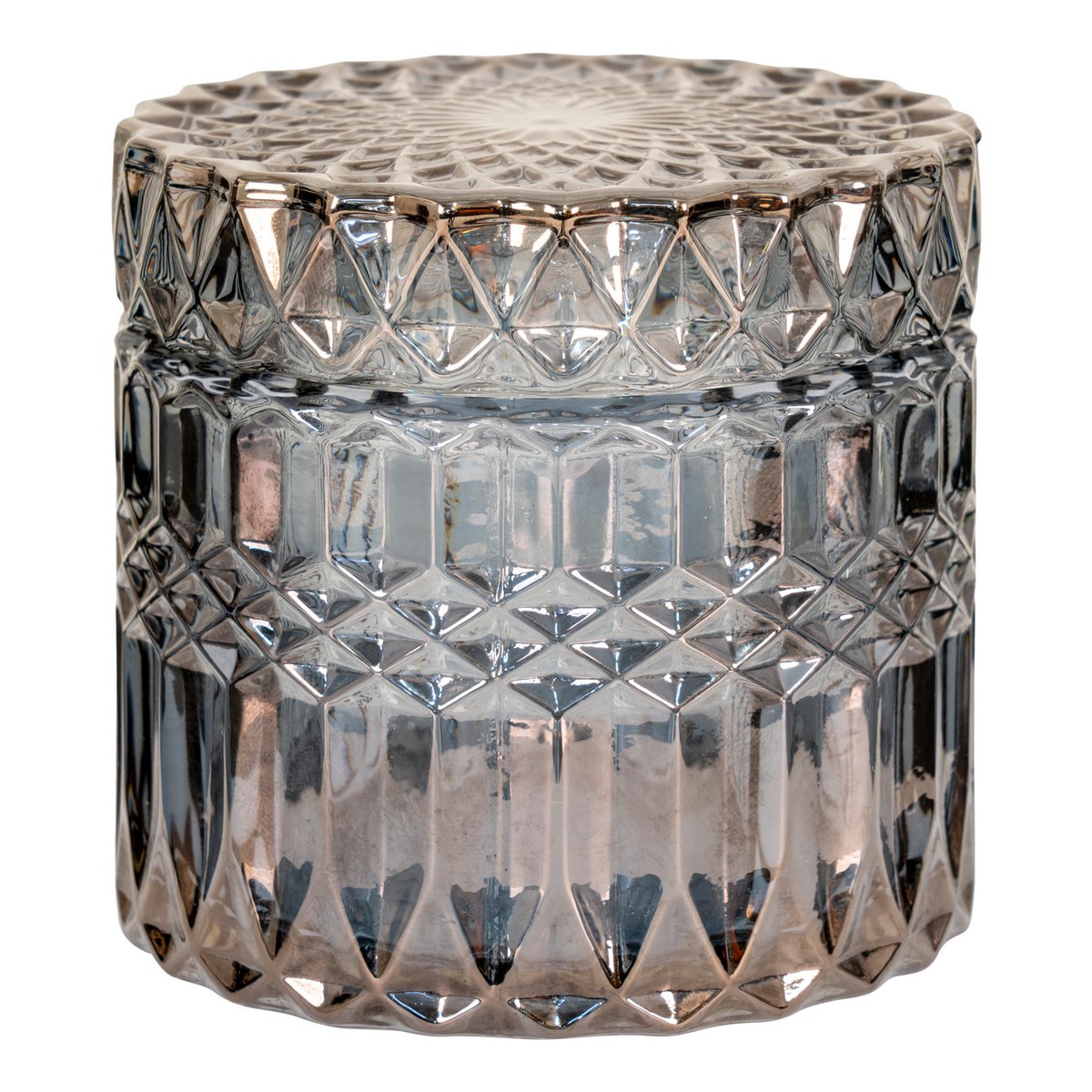 House Nordic ApS - Potten - Gerookt, Glas, Ø9x8,5 cm - Set van 2 - Deco Delights