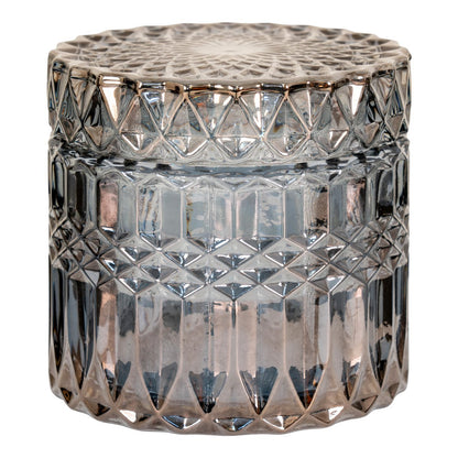 House Nordic ApS - Potten - Gerookt, Glas, Ø9x8,5 cm - Set van 2 - Deco Delights