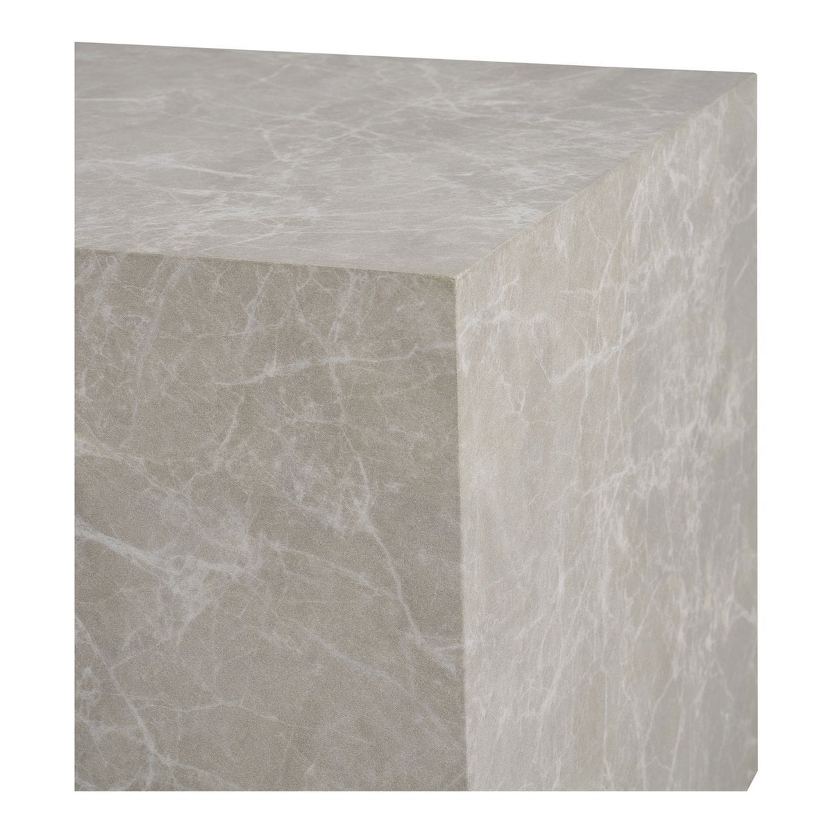 House Nordic ApS - Praagse salontafelset - Beige, marmerlook, MDF, decorpapier, set van 2 - Deco Delights