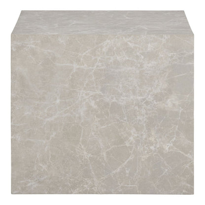 House Nordic ApS - Praagse salontafelset - Beige, marmerlook, MDF, decorpapier, set van 2 - Deco Delights