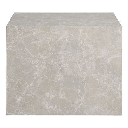 House Nordic ApS - Praagse salontafelset - Beige, marmerlook, MDF, decorpapier, set van 2 - Deco Delights