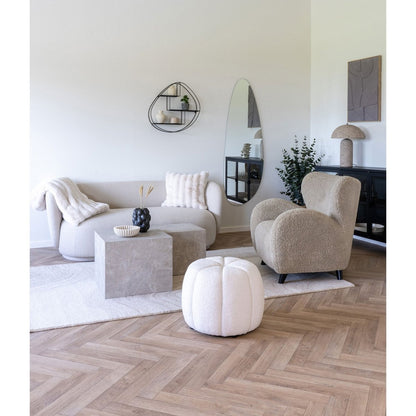 House Nordic ApS - Praagse salontafelset - Beige, marmerlook, MDF, decorpapier, set van 2 - Deco Delights