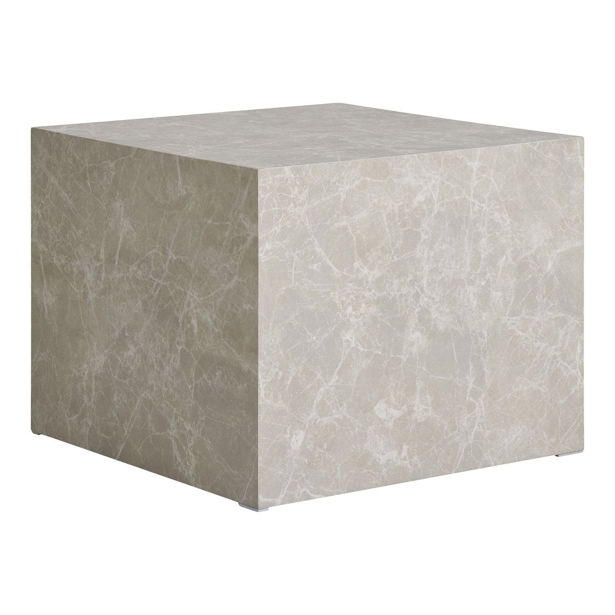 House Nordic ApS - Praagse salontafelset - Beige, marmerlook, MDF, decorpapier, set van 2 - Deco Delights