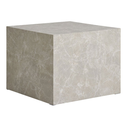 House Nordic ApS - Praagse salontafelset - Beige, marmerlook, MDF, decorpapier, set van 2 - Deco Delights