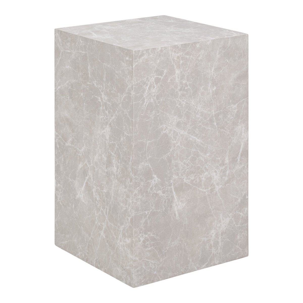 House Nordic ApS - Prague Side Table - Bijzettafel, marmerlook, beige, 30x30x50 cm - Deco Delights