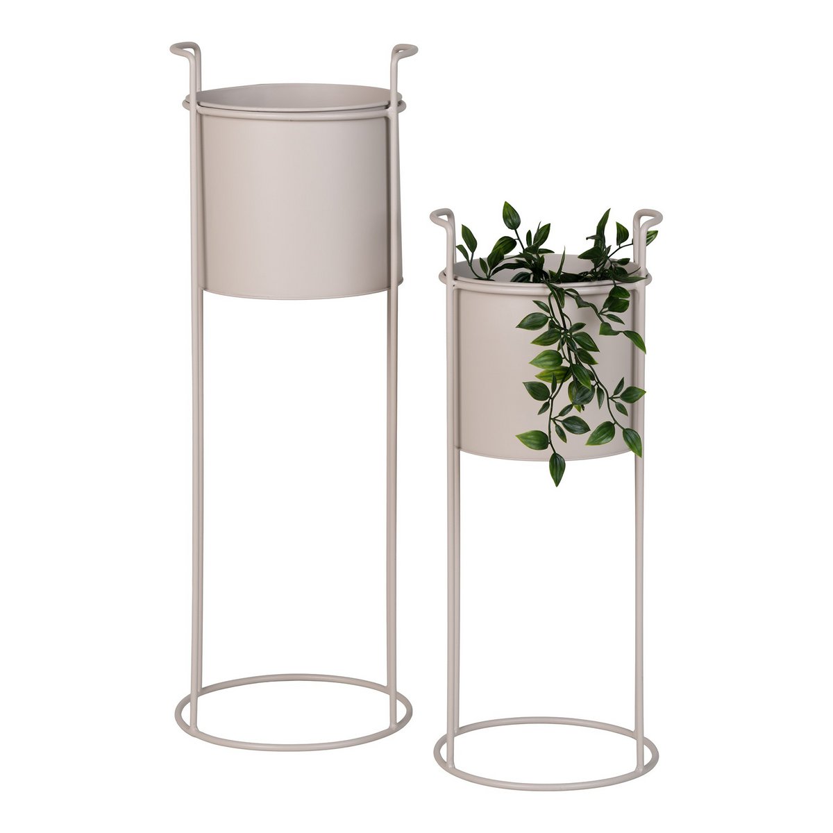 House Nordic ApS - Rabo Bloemenstandaard - Bloemenstandaard, staal, zand, set van 2 - Deco Delights