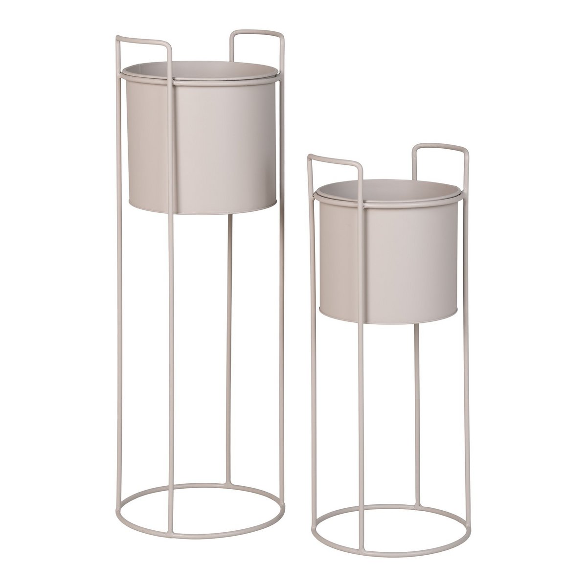 House Nordic ApS - Rabo Bloemenstandaard - Bloemenstandaard, staal, zand, set van 2 - Deco Delights