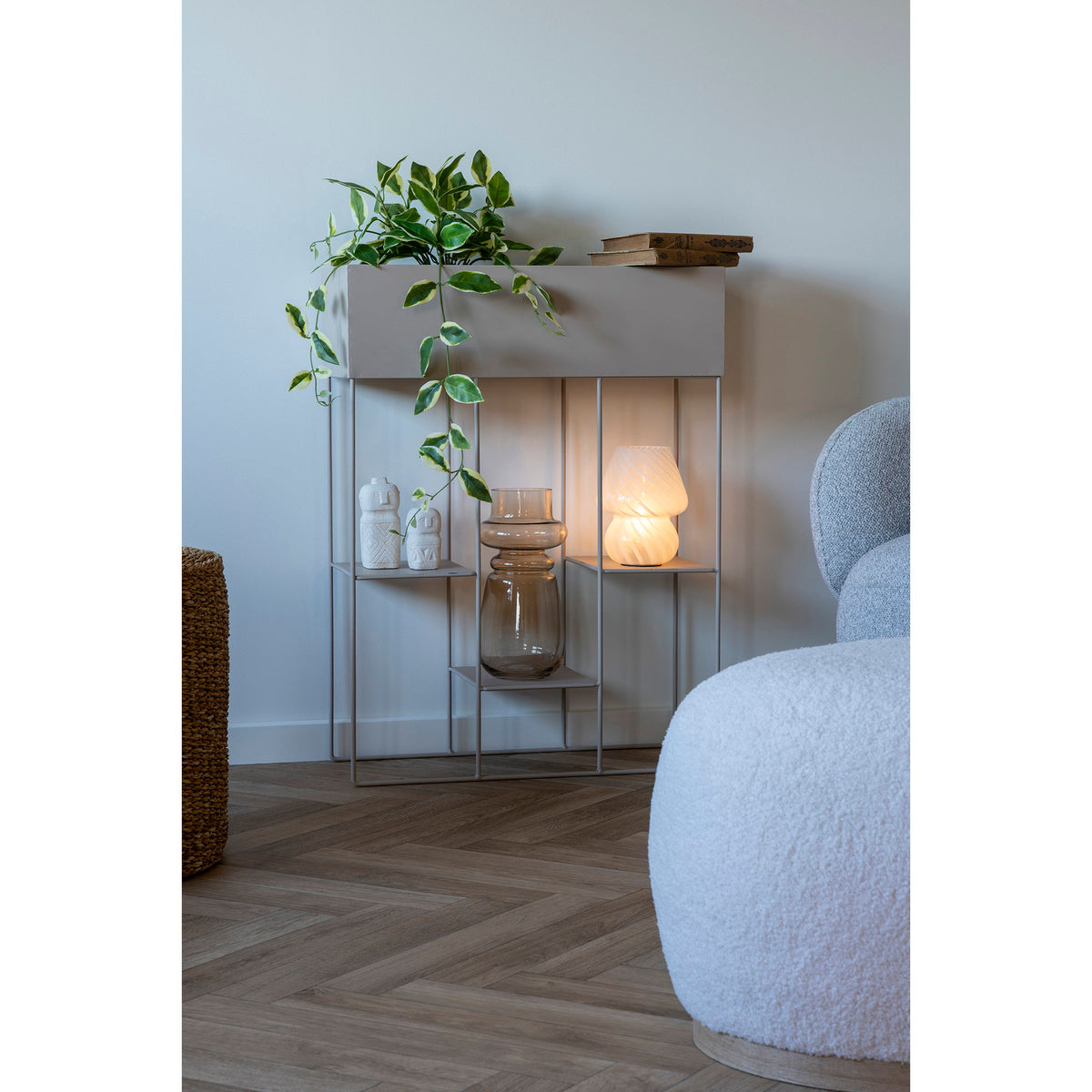 House Nordic ApS - Rabo Plantenstandaard Zand 60x25x80 cm - Deco Delights Plantenstandaard