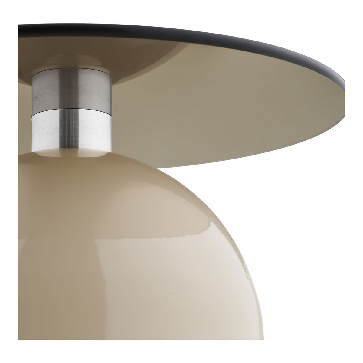 House Nordic ApS - Ravello Bijzettafel, gehard glas/metaal, grijs/beige, ø40x52 cm - Deco Delights