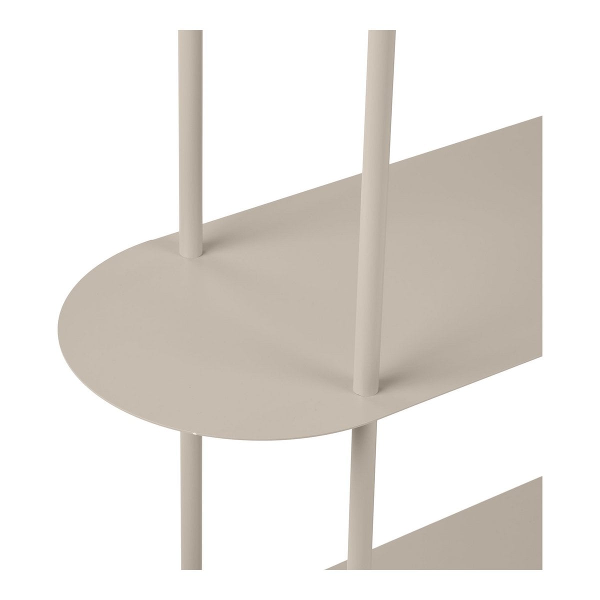 House Nordic ApS - Rieti Open kast, 5 planken, asymmetrisch, metaal, zand, 31x118x139 cm - Deco Delights