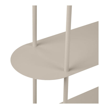 House Nordic ApS - Rieti Open kast, 5 planken, asymmetrisch, metaal, zand, 31x118x139 cm - Deco Delights