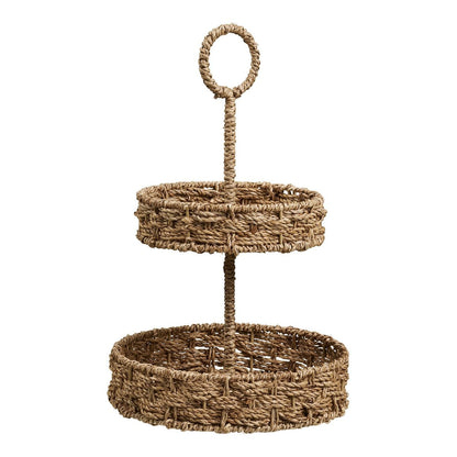 House Nordic ApS - Rifbjerg Dienblad, zeegras, natuur, ø25x40,5 cm - Deco Delights
