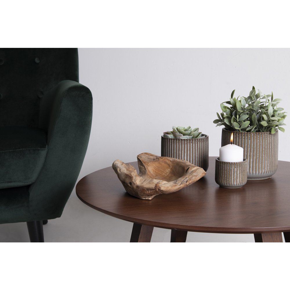 House Nordic ApS - Rio Kom - Teak, Natuurlijk, Ø20x8 cm - Deco Delights