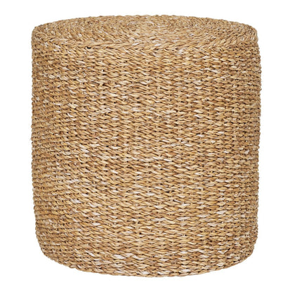 House Nordic ApS - Rivera Poef - Naturel, Zeegras, Ijzer, Ø40cm - Deco Delights