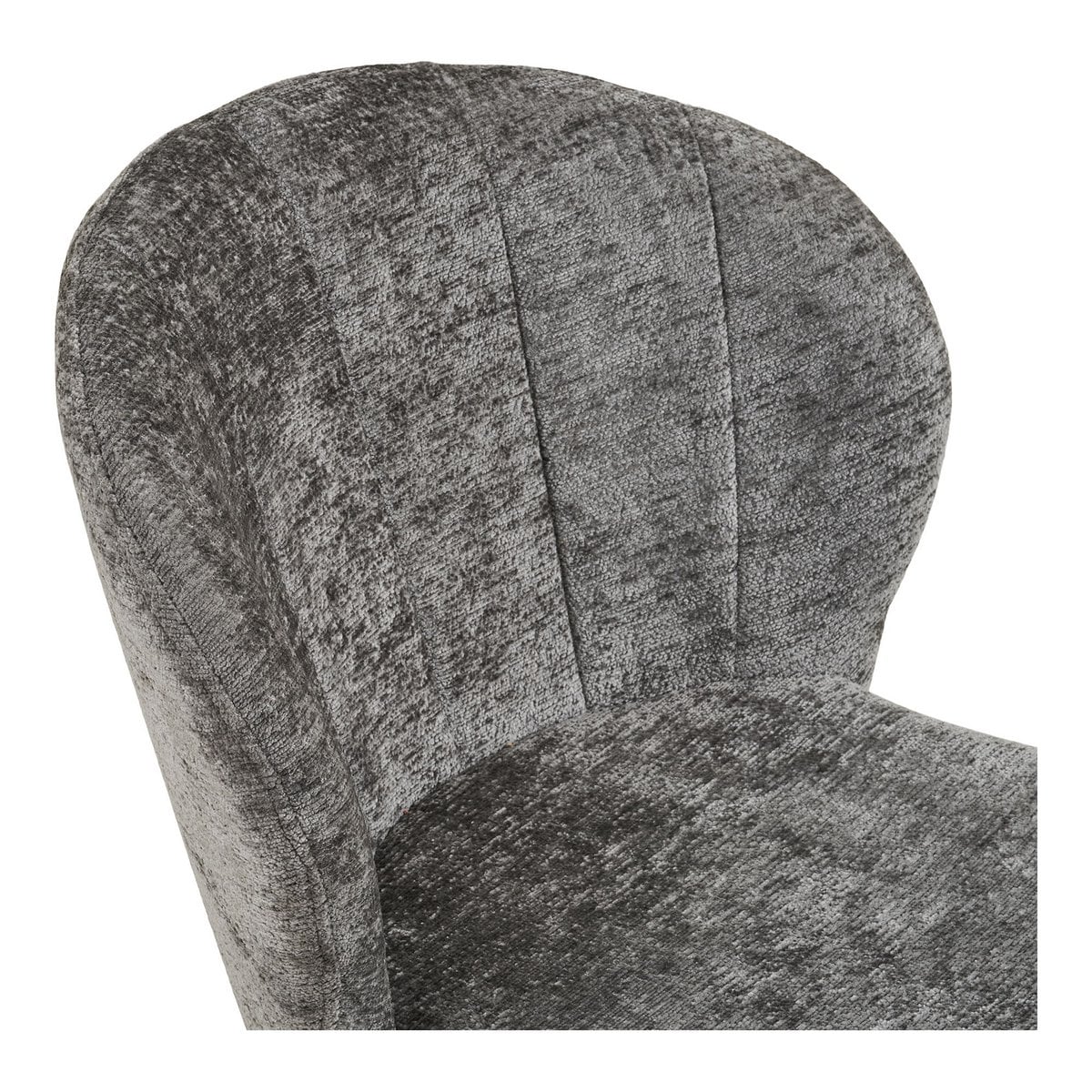 House Nordic ApS - Roanne Eetkamerstoel, grijs, zwarte poten, HN1319 - Set van 2 - Deco Delights